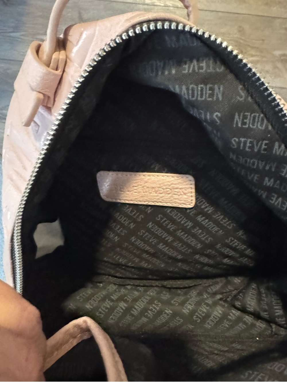 Steve Madden Blush Pink Mini Backpack with Tassel EUC - Picture 4 of 9